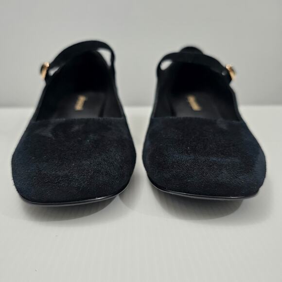 NEW Jeffrey Campbell Top Tier Mary Jane Heel Womens 10 Black Suede Classic Pump - Picture 5 of 13